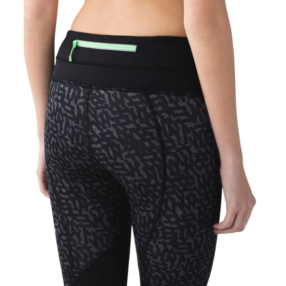 Lululemon Run Inspire Crop II Full-On Luxtreme Block-It Pocket Net Pop 6/15 6 - Picture 11 of 13